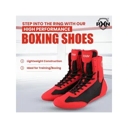 RXN Men Leather High-Top Training or Gym Non-Marking Shoes