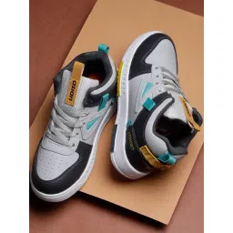 Asian Men's Grey Ankle High Sneakers