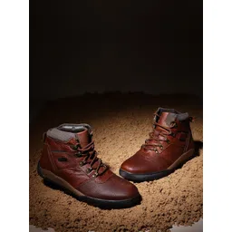 Red Chief Men Tan Leather Casual Boots