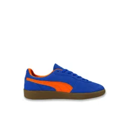 Puma Unisex Hyperlink Blue, Flame Flicker & Gum Palermo Classic Comfort Low Sneakers