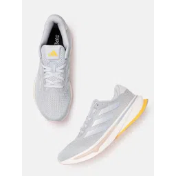 ADIDAS Women Woven Design Round-Toe Supernova Rise Running Shoes with Striped Detail