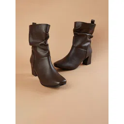 Ginger by Lifestyle Casual Block-Heeled Slouchy Boots