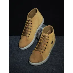 Woodland Men's Camel Ankle High Sneakers