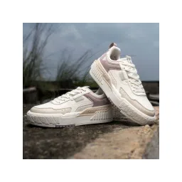 Red Tape Women's Solid Beige Pink Sneaker