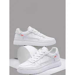 Woakers Men Round Toe Lace-Ups Sneakers