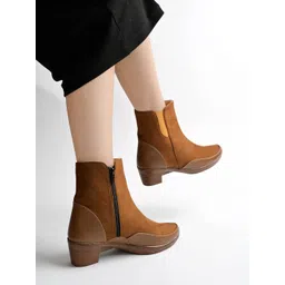 Stylestry Women Casual Block-Heeled Regular Boots