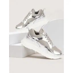 Fausto Women's Silver Running Shoes