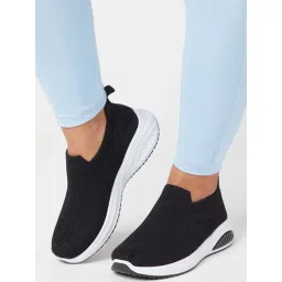 Mozafia Women's Black Walking Shoes