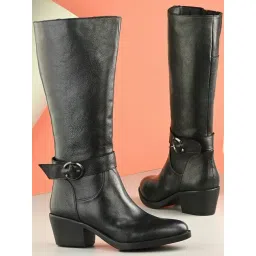 Carlo Romano Women's Black Casual Booties