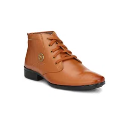 Hundo P Men Tan Solid Formal Boots