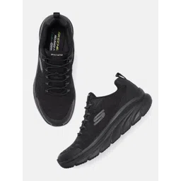 Skechers Men Black Solid Regular Air-Cooled Memory Foam D'Lux Walker Pensive Sneakers
