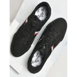 Woodland Men's Black Casual Sneakers