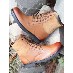 Fausto Men's Tan Biker Boots