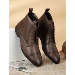 Teakwood Leathers Men's Brown Derby Boots