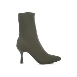 London Rag Women's Khaki Stiletto Booties