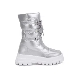 London Rag Women's Silver Casual Booties