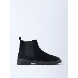 SOLEPLAY by Westside Black Suede Chelsea Leather Boots