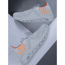 SHOELAMB Men Grey Melange Casual Shoes