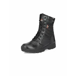 MIKAASA Men Leather Side Zip Military & Tactical Boot