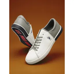 U.S. Polo Assn. Men White & Grey Sneakers