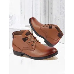 Fausto Men's Tan Derby Boots