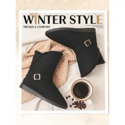 Carlton London Women's Black Snow Boots