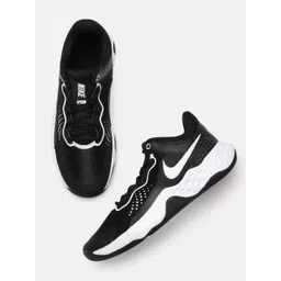 Nike Men Black & White Perforated Fly.By 3 Mid-Top Basketball Shoes