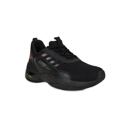 Campus Men Black Mesh Running Shoes