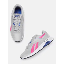 Reebok Women Grey & Pink Woven Design Liquifect 90 2 Running Shoes