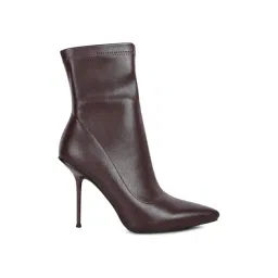 London Rag Women's Burgundy Stiletto Booties