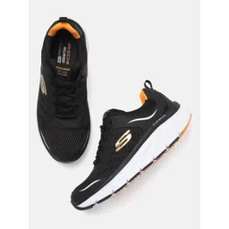 Skechers Men Black D'LUX WALKER Leather Sneakers