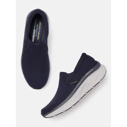 Skechers Men Navy Blue Dlux Walker Slip-On Sneakers