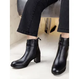 Bxxy Women Casual Block-Heeled Regular Boots