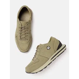 Woodland Men Round-Toe Everyday Suede Sneakers