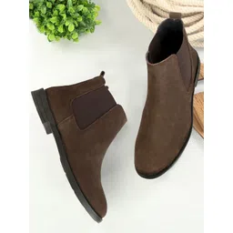 PSSHOES Men Round Toe Chelsea Boots