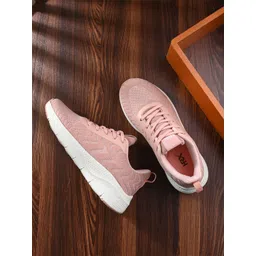 HRX by Hrithik Roshan Women Peach-Coloured & White Mesh Running Shoes