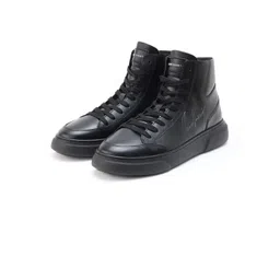 RARE RABBIT Men Panzer Leather High-Top Sneakers