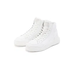 RARE RABBIT Men Leather High-Top Sneakers