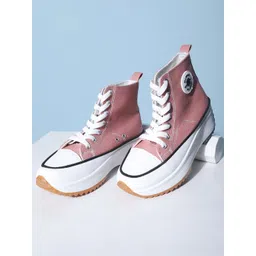 MOZAFIA Women Colourblocked High-Top Sneakers