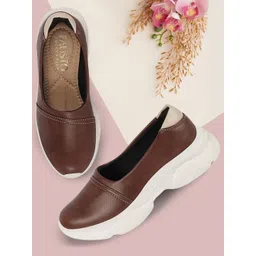 FAUSTO Women Round Toe Lightweight Slip-On Sneakers