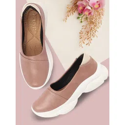 FAUSTO Women Round Toe Lightweight Slip-On Sneakers