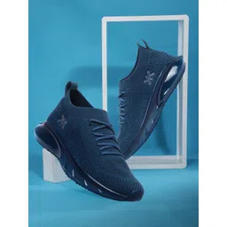 Killer Men Blue Solid Mesh Sneakers