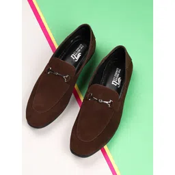 The Indian Garage Co Men Round Toe Suede Slip-On Loafers