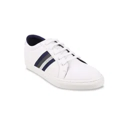 Mochi Men White Striped Sneakers