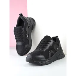 Mast & Harbour Women Woven Design Lightweight Comfort Insole Basics Sneakers