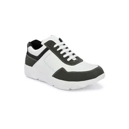 John Karsun Men Olive Green Colourblocked Sneakers