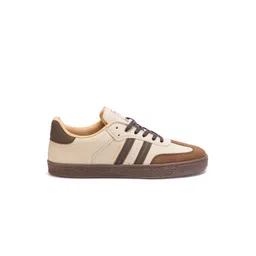 RUN SEVEN Men Striped PU Lace up Sneakers