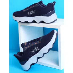 Columbus Men Woven Design Comfort Insole Lace-Ups Sneakers