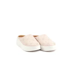 FAUSTO Women Textured Round Toe Memory Foam Mule Sneakers