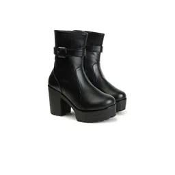 FRANINO PARIS Women Platform-Heeled Boots With Buckles